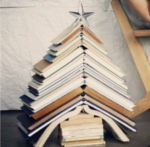 Arbol de navida con libros