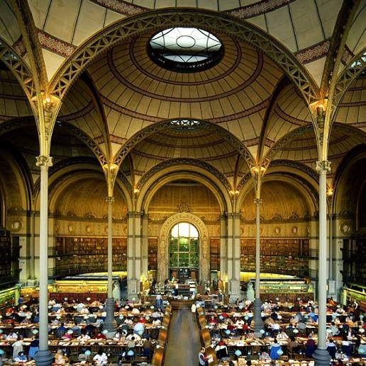 Sala de lectura de la Biblioteca Nacional de París.