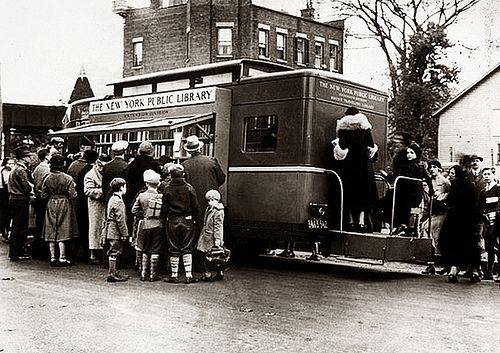 Biblioteca ambulante en Nueva York, 1938