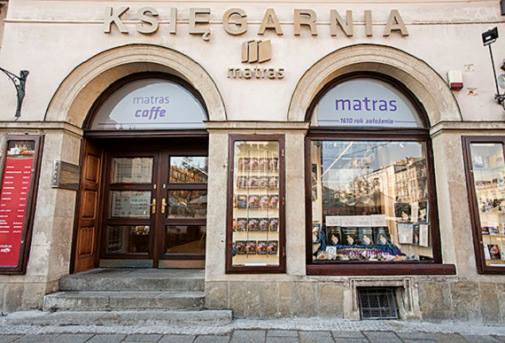 La librería Matras de la plaza del Rynek de Cracovia